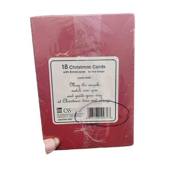 Vintage DEADSTOCK Christmas Cards Unopened Angel - Picture 2 of 2